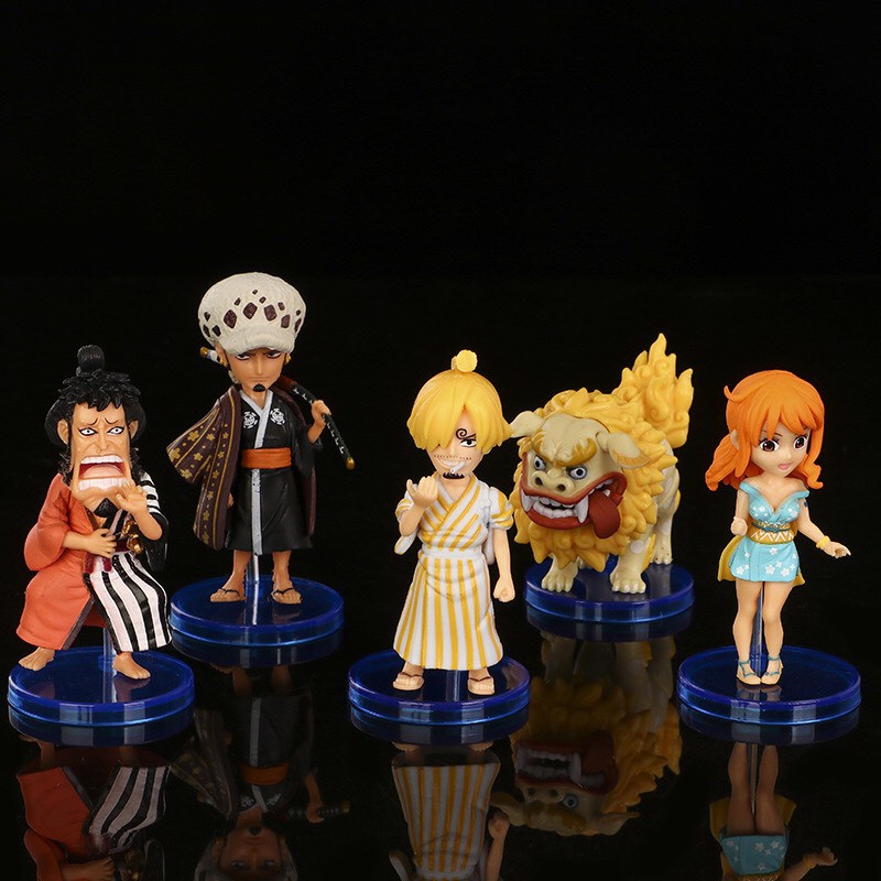 Rẻ Nhất Shopee - Mô Hình Chibi các nhân vật One Piece Wano Mô Hình Băng mũ rơm, Cửu Hồng Bao.