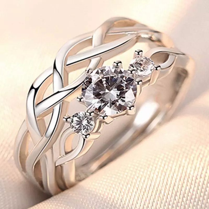 Nhẫn đôi mạ bạc s925 bền màu tự chỉnh kích thước nhiều mẫu mã thời trang Hàn Quốc June accessories