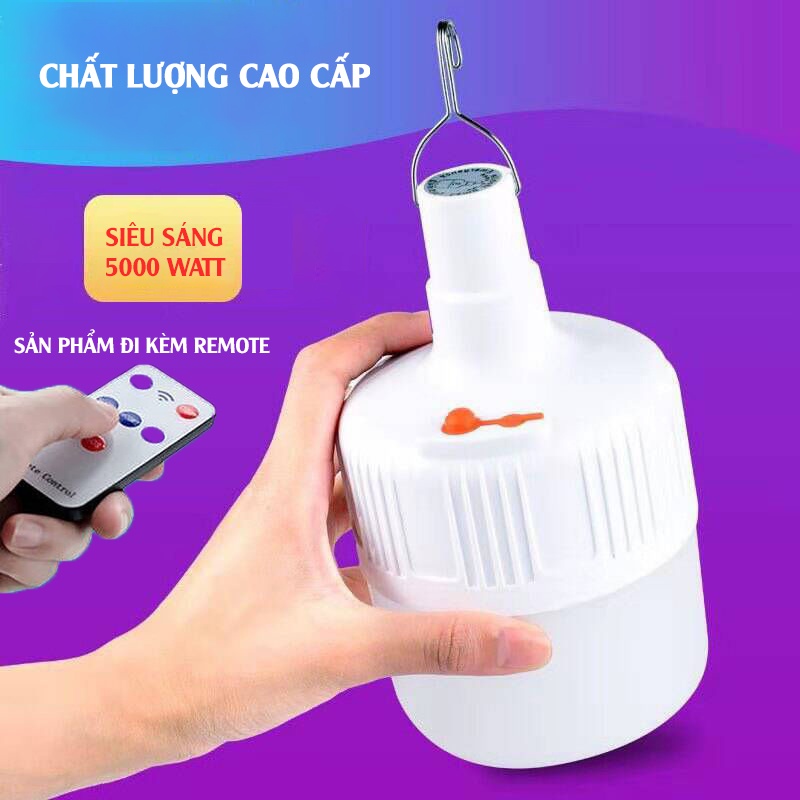 Đèn led treo tường có kèm remote nhiều chế độ sáng công suất 100w sạc pin đầu USB giá rẻ