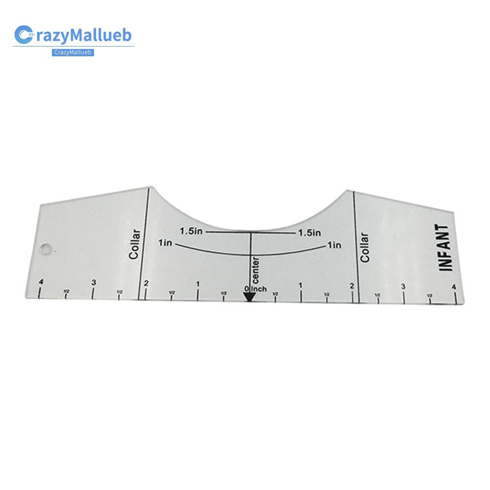 Crazymallueb❤3pcs Acrylic T-shirt Ruler Guide Chart Tailor Designs On T-Shirt Alignment Tool❤New