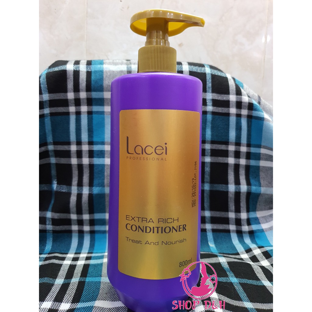 Dầu xả Lacei Extra Rich 800ml giúp tóc mềm mượt chắc khỏe, suôn mượt óng ả, cải thiện khô xơ, hư tổn