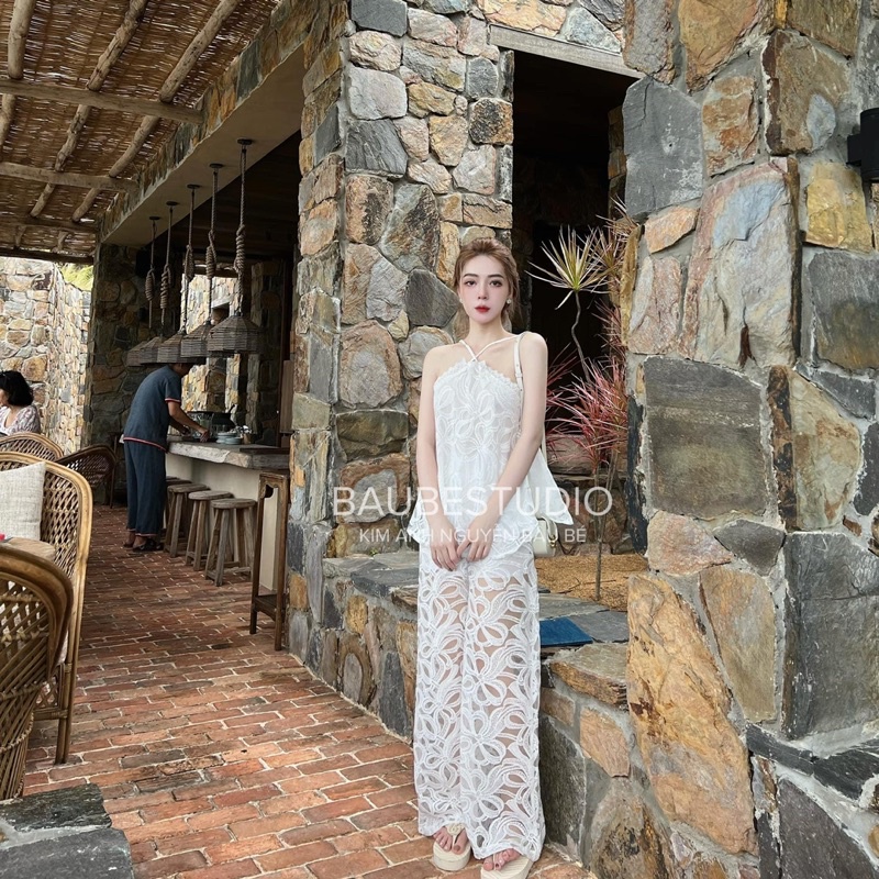 Set Áo Ren Kèm Quần Dài Ren KAN