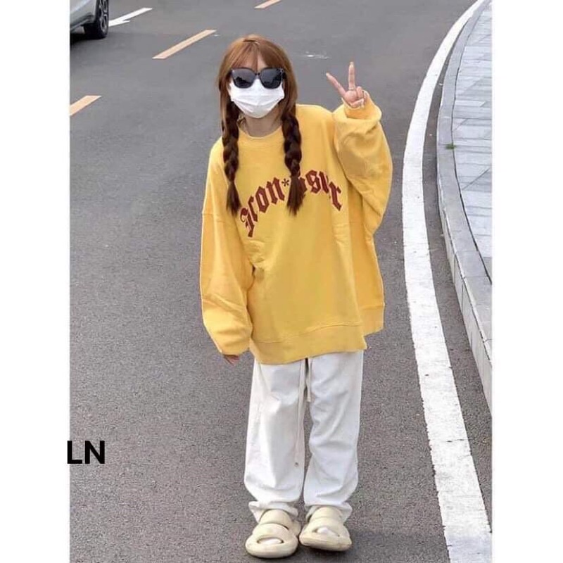 Sét áo nỉ Sw chữ đỏ in vòng DA6