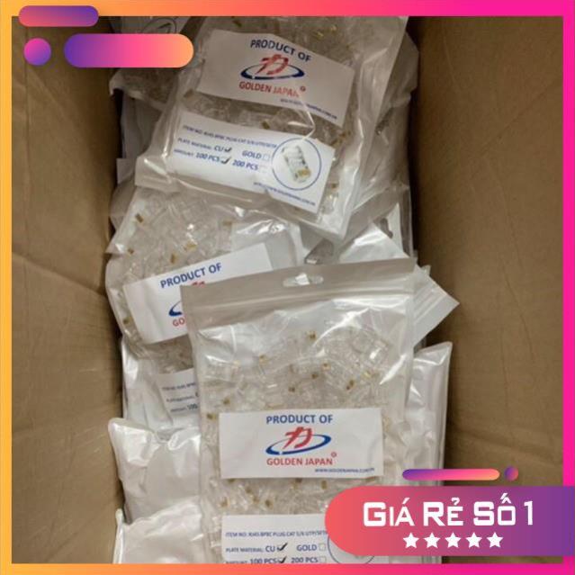 Túi Hạt Mạng 100 Đầu RJ45 Nhựa Golden Japa