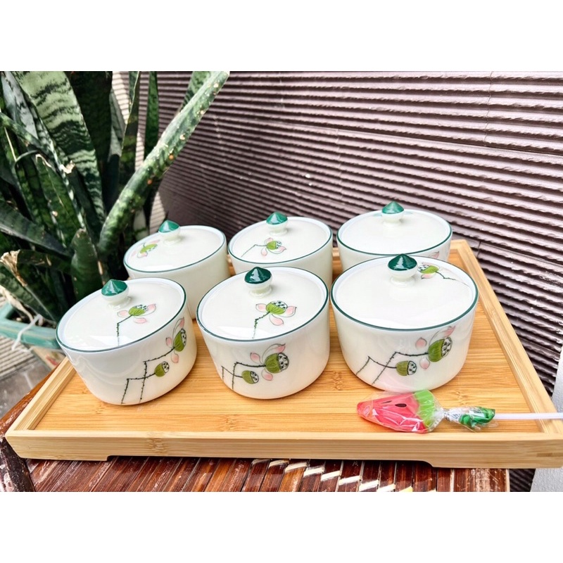 KHAY MỨT HŨ SỨ ĐỰNG BÁNH KẸO ĐỒ ĂN GỐM SỨ BÁT TRÀNG