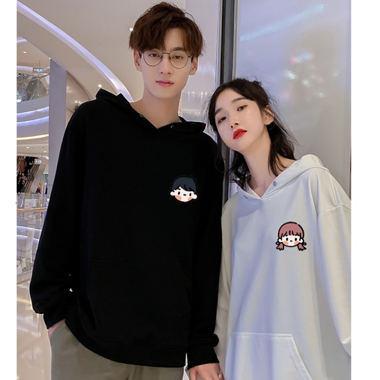 Áo hoodie (giá bán 2 cái) trai gái, chất nỉ bông mịn, lên form đẹp chuẩn dễ thương cho cặp đôi