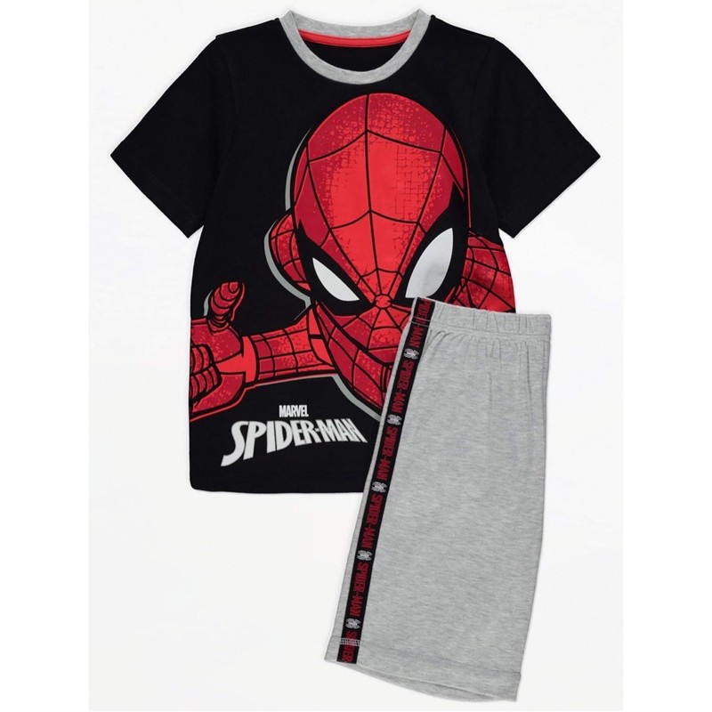 Bộ đồ spiderman áo phông quần short spiderman cotton