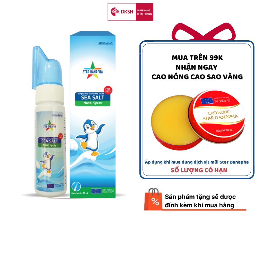Dung dịch vệ sinh mũi cho trẻ em sea salt STAR DANAPHA thumbnail