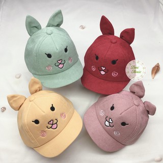 [Bé 1- 2 tuổi] Nón Kết Mũ Lưỡi Trai Từ 1 2 Tuổi Vòng Đầu 48cm Cho Bé Trai Bé Gái Tai Thỏ Dễ Thương NK11 - Doni House