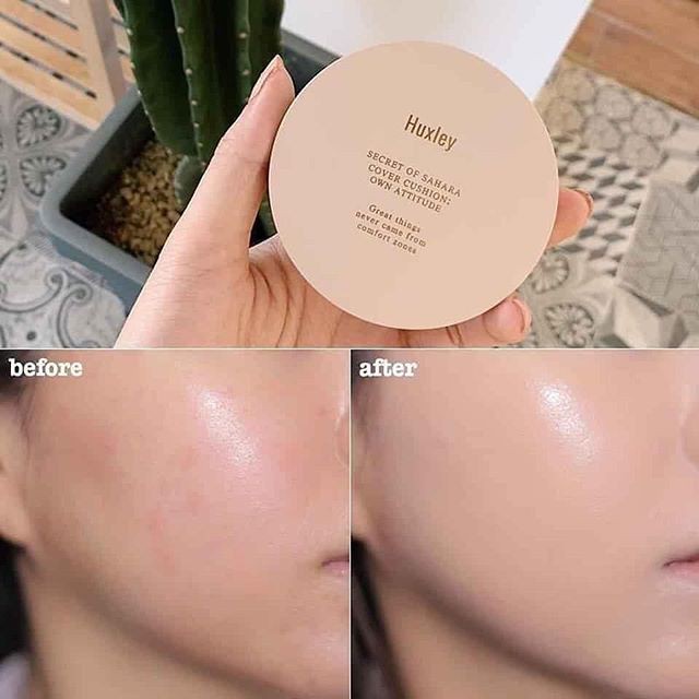 Phấn Nước Che Khuyết Điểm, Cấp Ẩm Và Làm Dịu Da Hoàn Hảo HUXLEY MOIST CUSHION; OWN ATTITUDE