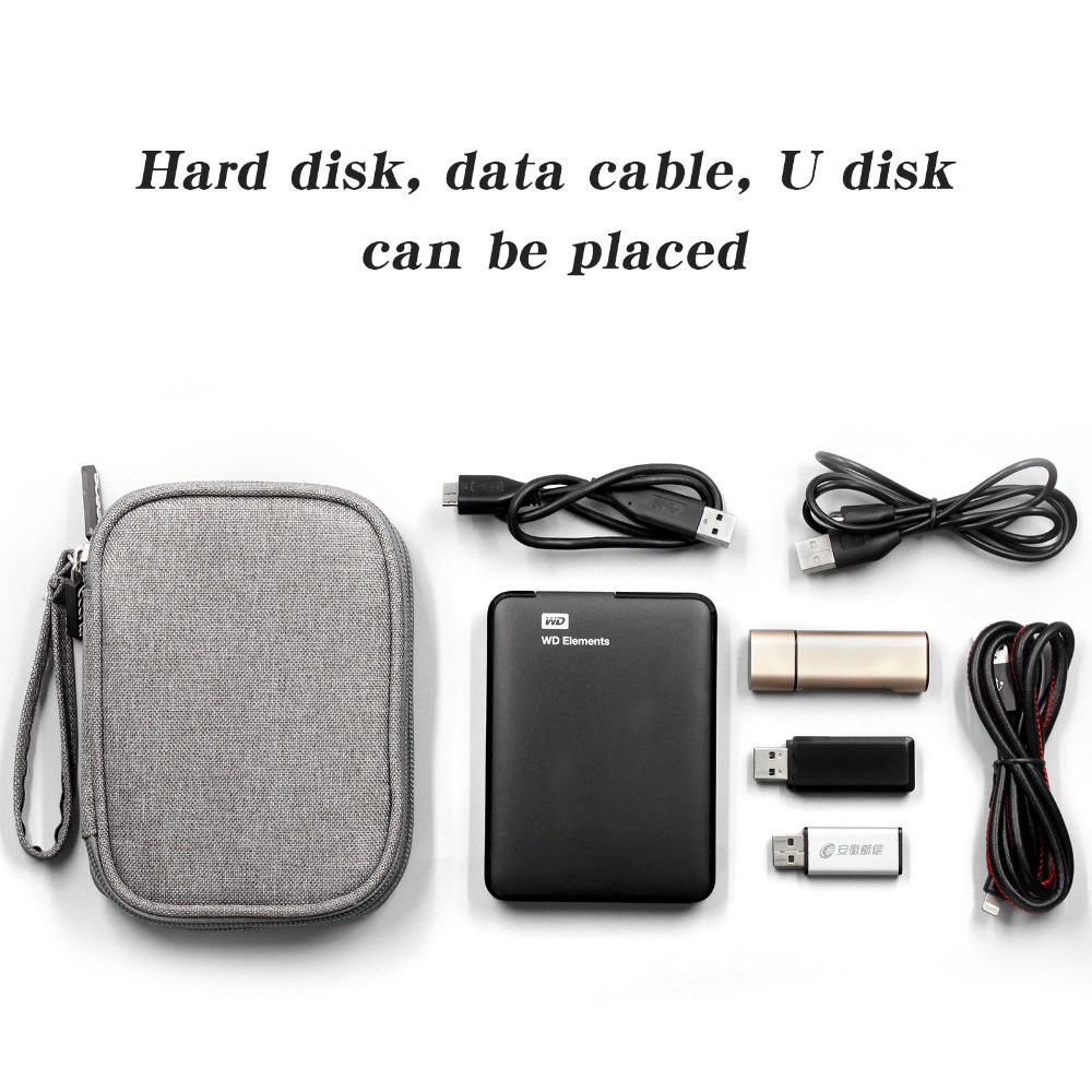 EverToner Oxford Ngân hàng điện Trường hợp ổ cứng Trường hợp Box cho 2.5 Hard Drive đĩa USB Cable lưu trữ bên ngoài Mang SSD HDD Trường hợp