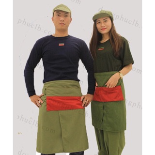 Tạp dề phối màu cho phục vụ nam nhà hàng, cafe - HIKATA
