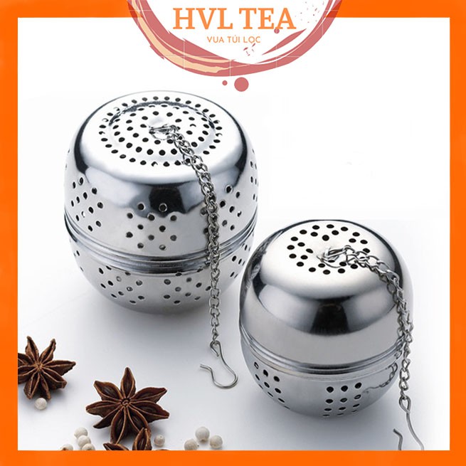 Bóng lọc inox, có dây treo, không gỉ, nhiều kích thước, lọc trà inox - HVL TEA