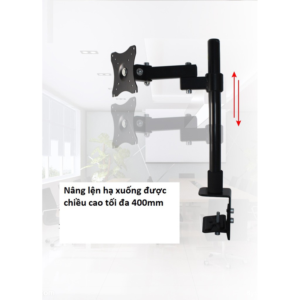 Giá đỡ màn hình xl03, Arm màn hình lcd cao cấp M051 tay dài 38cm tải 8kg xoay màn hình 360 độ
