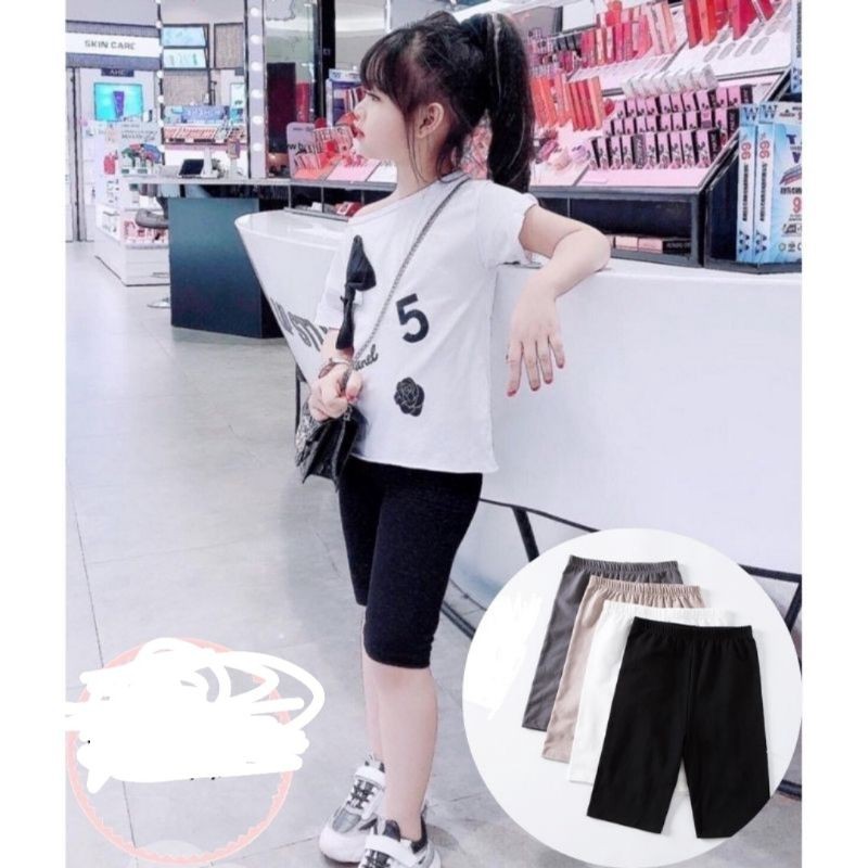 Combo 3 quần legging ngố bé gái