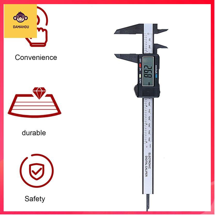 Vật liệu tổng hợp sợi carbon Thước cặp kỹ thuật số 0-150mm Công cụ đo Micrometer
