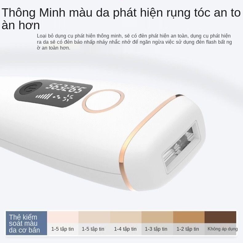 Thiết bị triệt lông Laser Không đau Tạo tác tại nhà Điểm đóng băng Toàn thân Trẻ hóa da thoải mái lâu dài của N