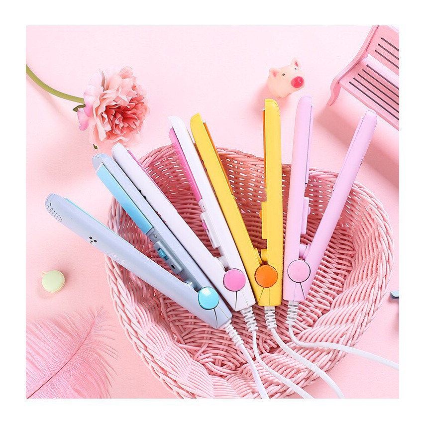 MVP1759 Máy kẹp - duỗi tóc - xù tóc mini hình thú có hộp nhựa đựng