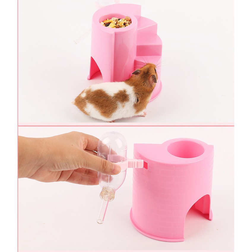 Nhà ngủ 4 in 1 Kèm Bình nước cho Hamster