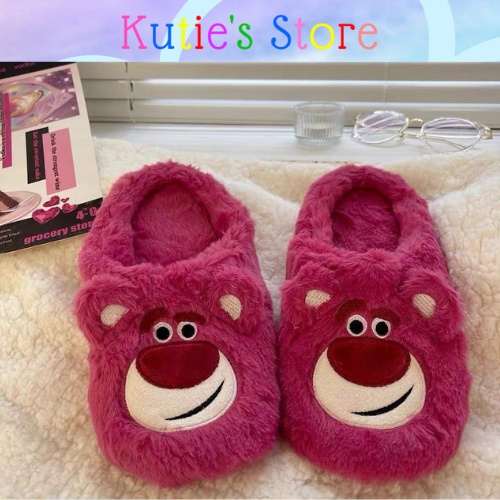DÉP ĐI TRONG NHÀ GẤU LOTSO HỒNG CUTE, ĐÁNG YÊU