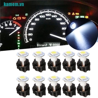 ☆Bộ 10 Đèn LED T5 5050 Trang Trí Bảng Điều Khiển Xe Ô Tô