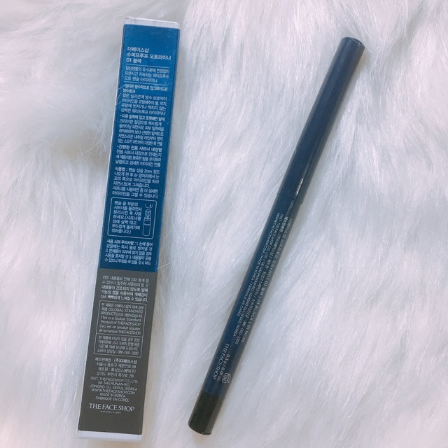 Chì kẻ mắt không trôi Super Proof Automatic Eyeliner The Face Shop