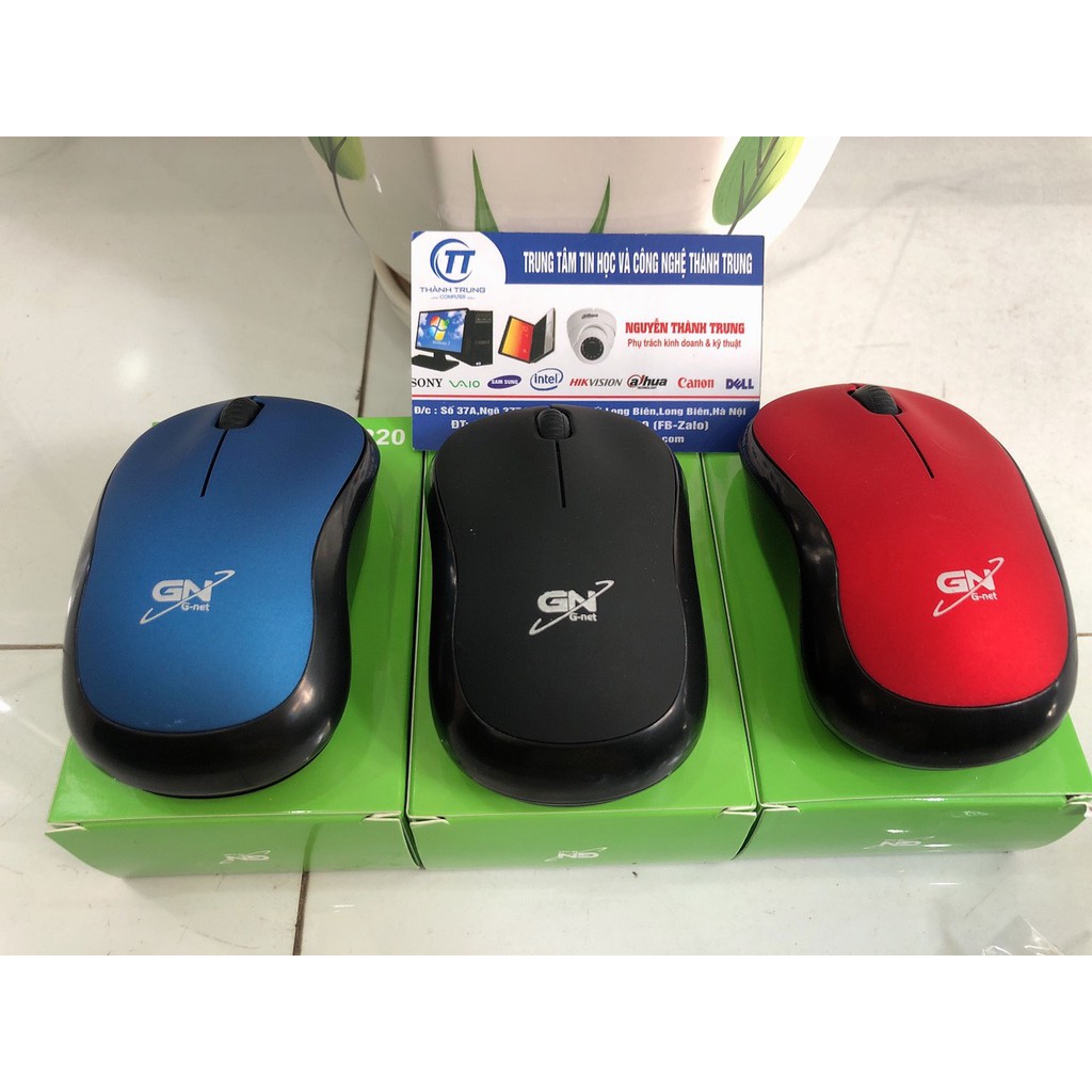 Chuột không dây giá rẻ Gnet M220 Red Black Blue Chính hãng Bảo hành 12 tháng