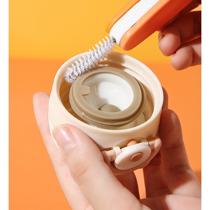 Bàn chải XIAODUOJIAJU vệ sinh bình sữa em bé 3 trong 1 tiện dụng