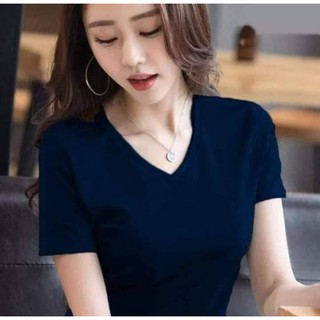 COMBO 2 ÁO THUN CỔ TIM CHẤT COTON CO ZAN DỄ PHỐI ĐỒ