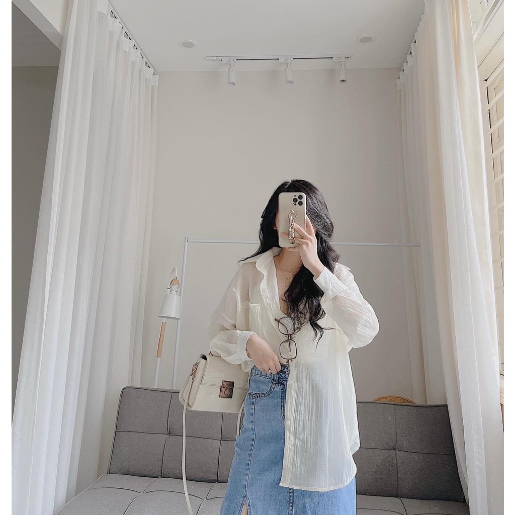 Sơ mi mỏng tone pastel xinh xắn