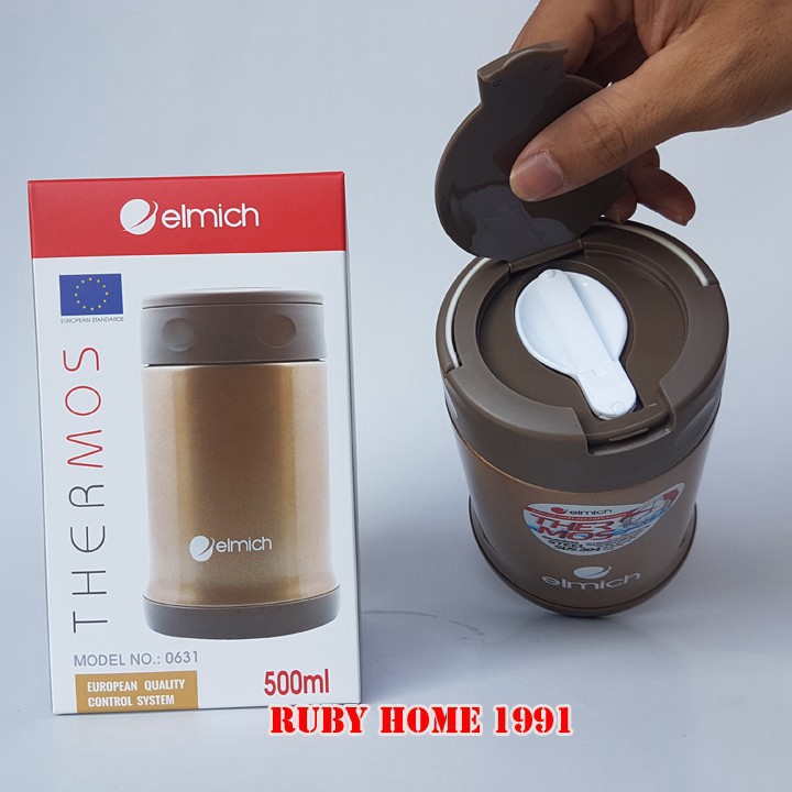 Bình ủ cháo đựng thức ăn giữ nhiệt Elmich 500 ml EL0631 - Nhập khẩu Séc 100%