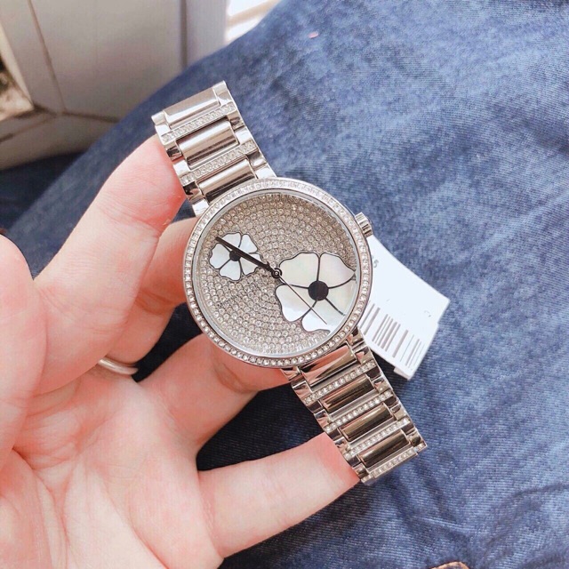 ♥️♥️Đồng Hồ Nữ MICHAEL KORS MK3835 Courtney Swarovski Silver Stainless Steel Ladies Watch 36mm