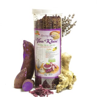 Khoai lang tím sấy mè VinaKhoai - Vị gừng (500g)