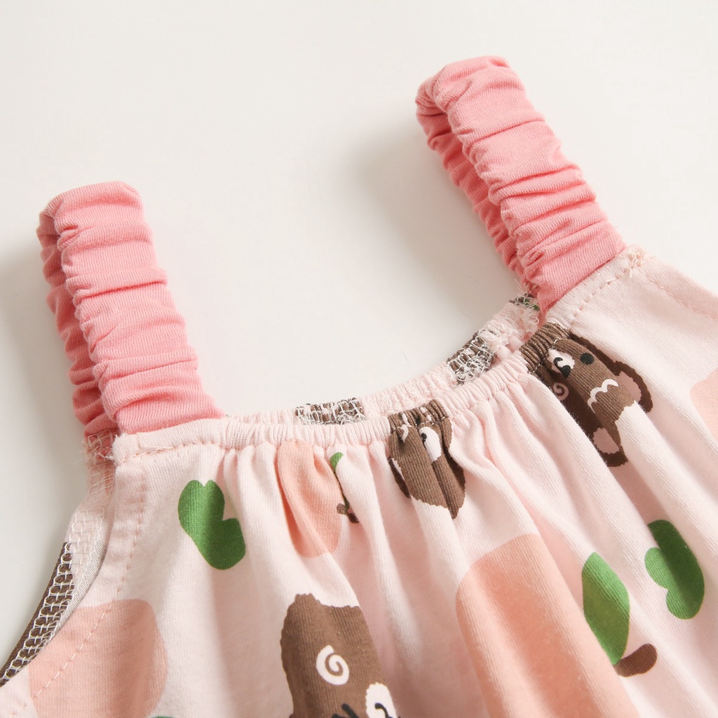 Sanlutoz Mùa hè Dễ thương Em bé Cô bé Bộ quần áo Ngọn + Bloomer 2 cái