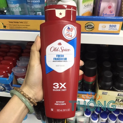 Sữa Tắm Nam Old Spice Body Wash 473ml / Gel Tắm Gội Old Spice High Endurance 532ml