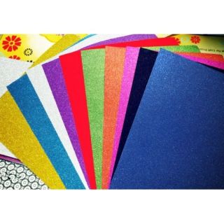 10 tờ giấy nhũ kim tuyến. Giấy kim tuyến nhiều màu