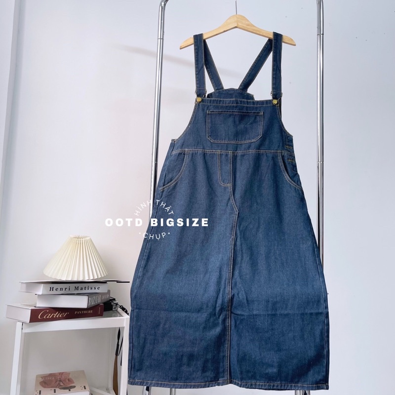 Yếm váy jean bigsize dáng dài