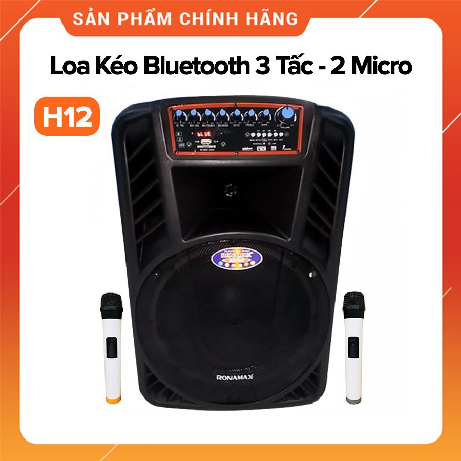  Loa kéo di động,Loa karaoke bluetooth Ronamax T12 F12 N12 K12 H12 bass 30CM - 300W