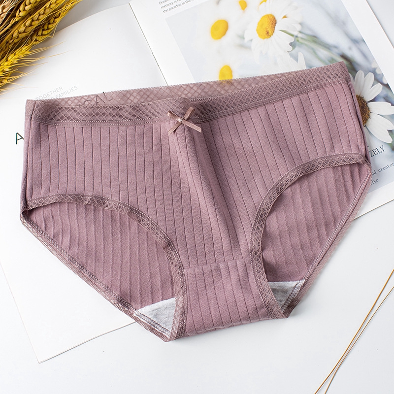Quần lót Cotton lưng vừa kháng khuẩn quyến rũ cho nữ | BigBuy360 - bigbuy360.vn