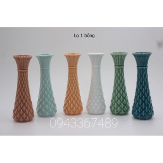 Lọ hoa sứ Bát Tràng cắm 1 bông