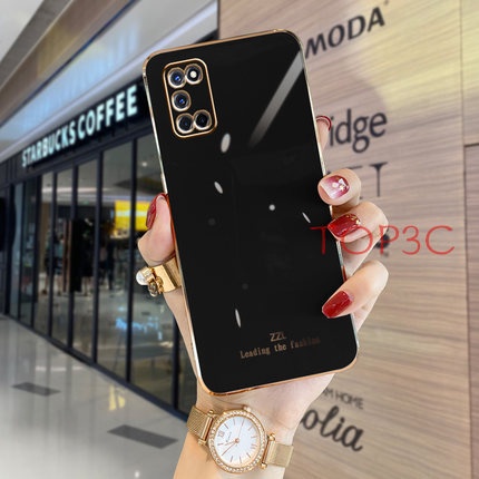 Ốp điện thoại OPPO A92 Ốp Điện Thoại Viền Thẳng Thời Trang Cho OPPO A52 A37 A55 4G F1S A59 A57 A39 A83 A77 5G ZB