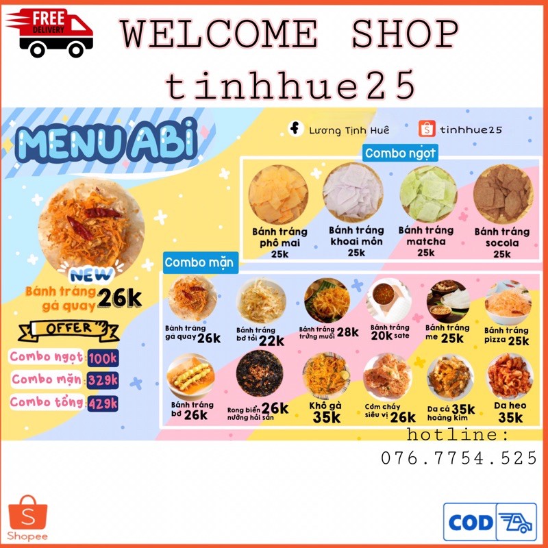 [GIÁ SỈ] BÁNH TRÁNG ABI - ABI SNACK