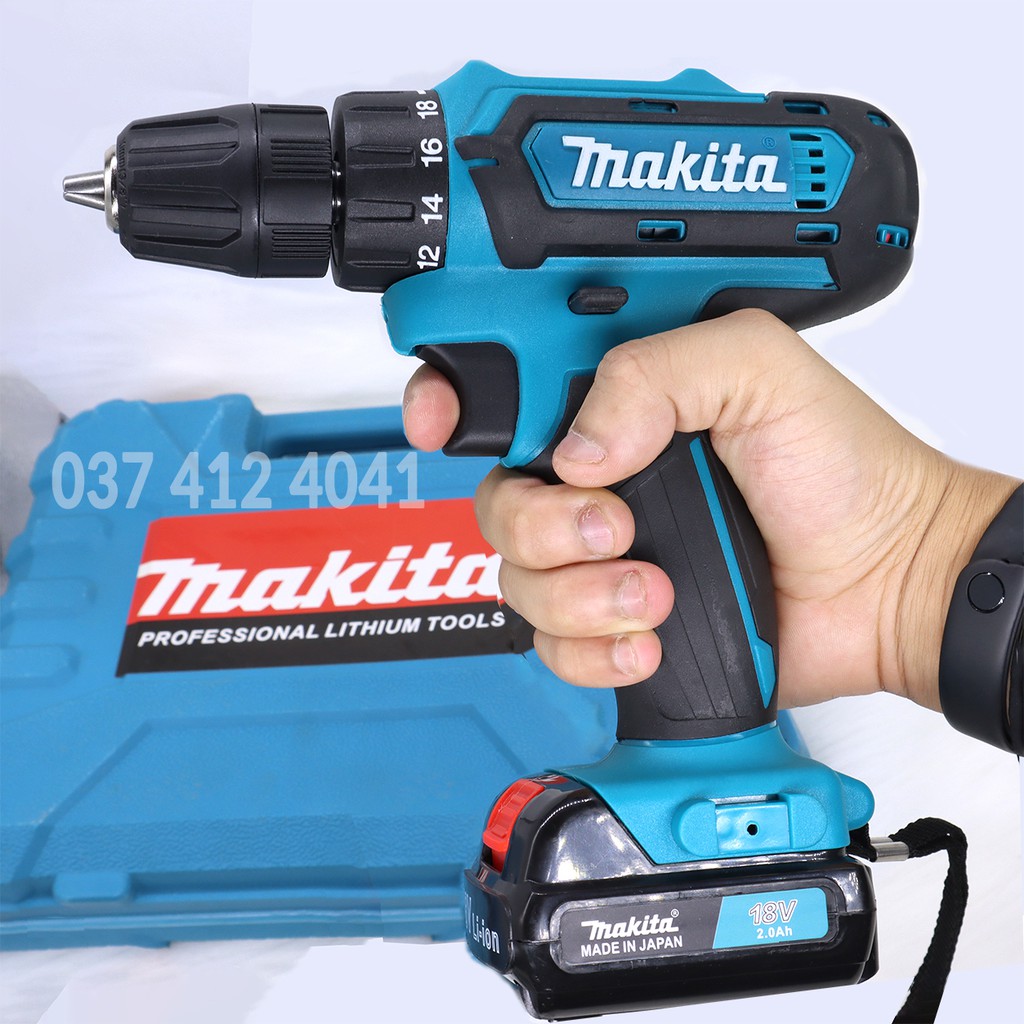 Máy Khoan Pin Maktia 18V - Máy Khoan Bắt Vít Cầm Tay - Tặng Mũi Khoan