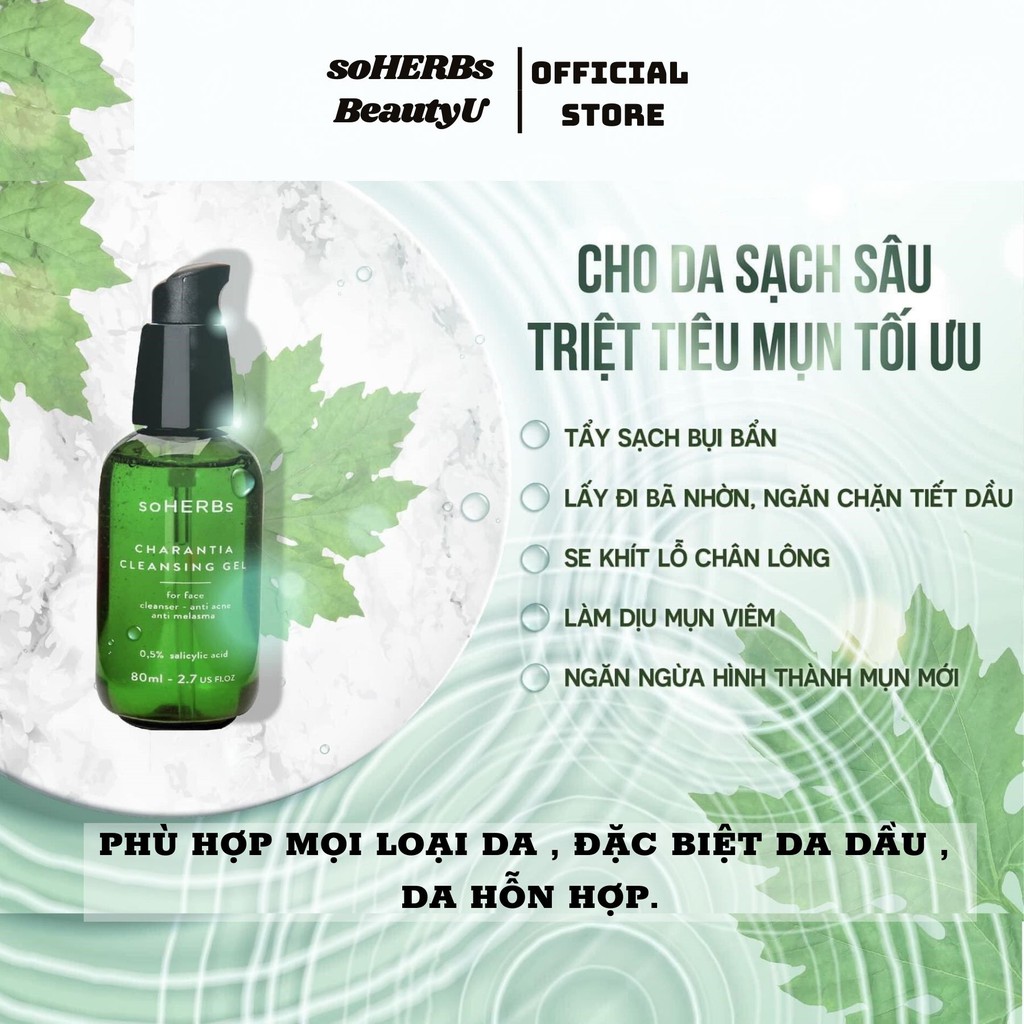 Sữa Rửa Mặt Dạng Gel Tinh Chất Khổ Qua Cho Da Dầu Mụn , Nhạy Cảm Soherbs 80ml Giảm Mụn Mờ Thâm , Cấp Ẩm Làm Sạch Da | BigBuy360 - bigbuy360.vn