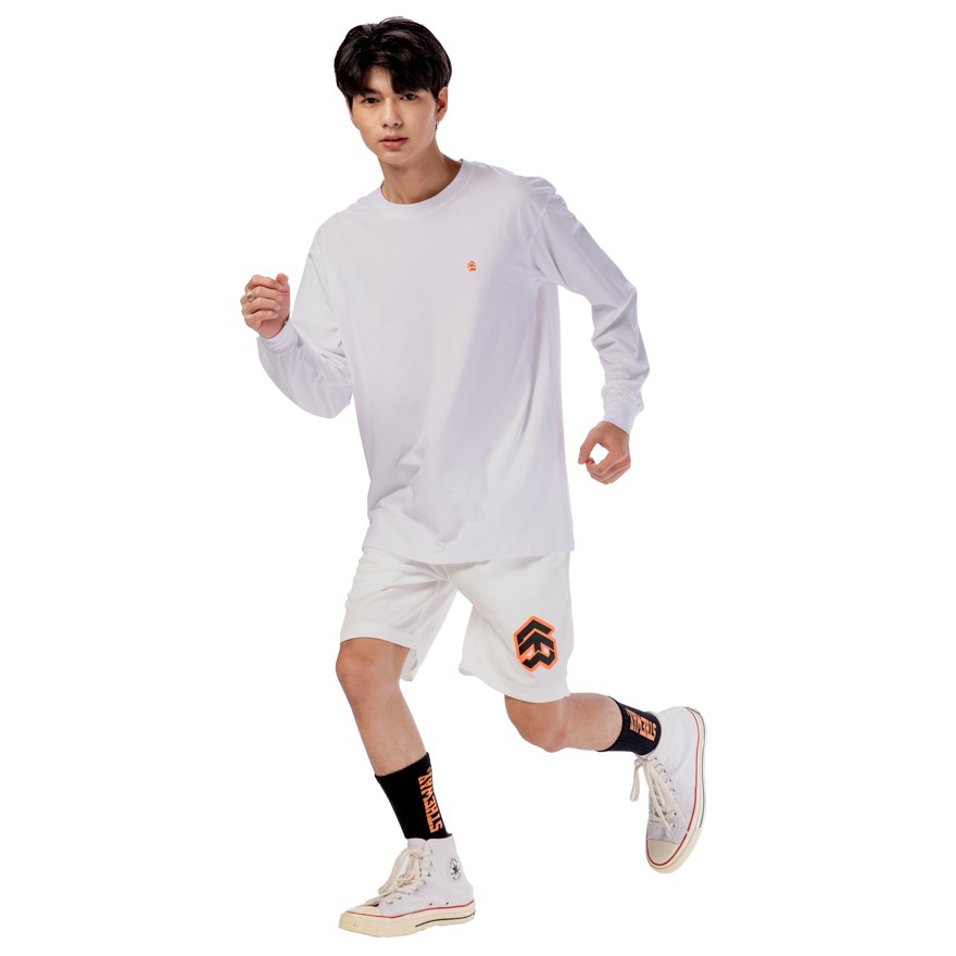 5THEWAY® /stroke/ BIG LOGO MESH SHORT™ in WHITE aka Quần Short Trắng