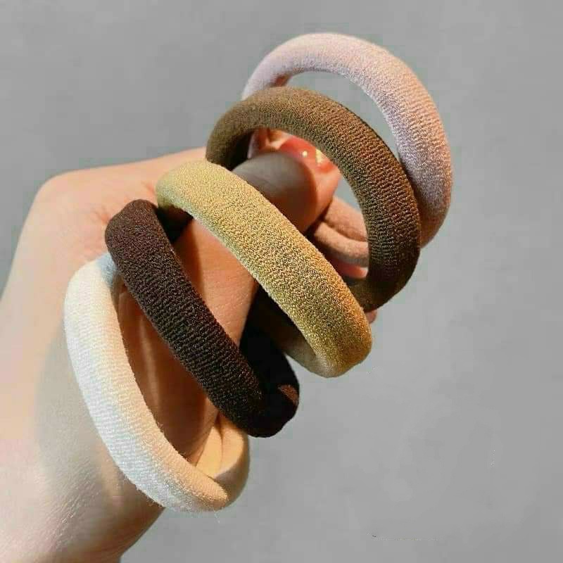Set 20 Dây Chun Buộc Tóc Màu Trơn