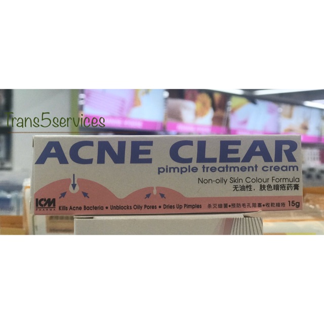 [CHÍNH HÃNG] Kem Acne Clear Pimple Treatment Cream 15g (Singapore)