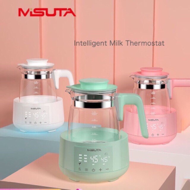 Bình Đun Nước Siêu Tốc Hiển Thị Nhiệt Độ, Máy Đun Nước Pha Sữa Điện Tử Misuta.