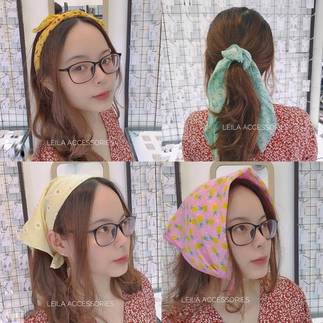 Khăn bandana hoa cúc siêu hot