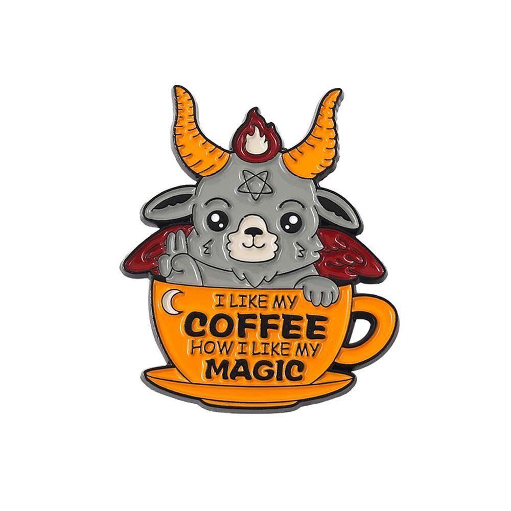 Ghim Cài Áo Hình Mèo Satan / Dê Hoạt Hình Dễ Thương